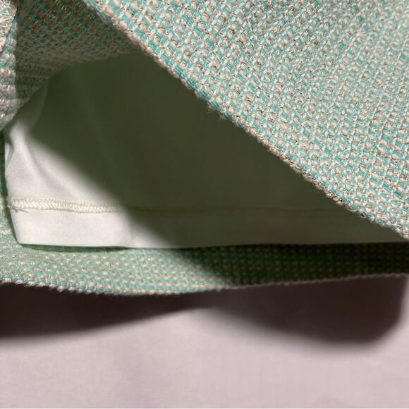 Zara Trafaluc Strapless Tweed Peplum Mint Dress M - Picture 3 of 10